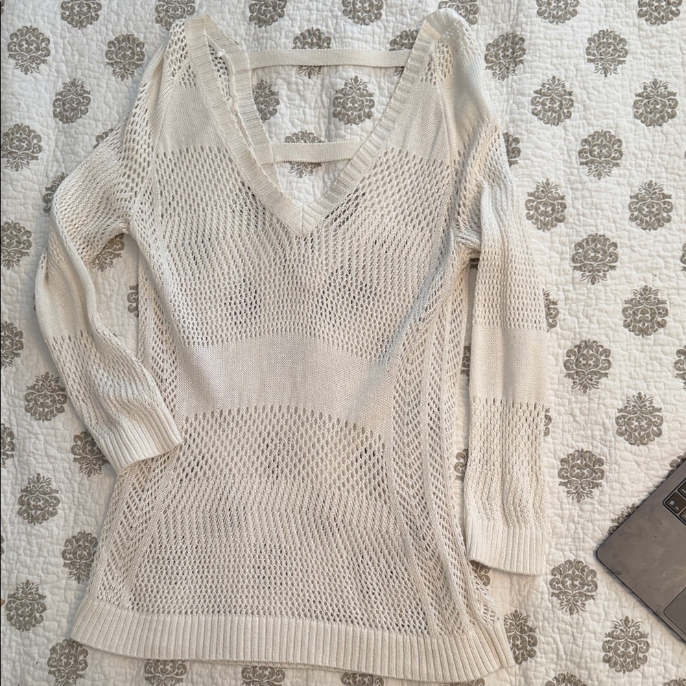 Cache Ivory Knit Top - image 5